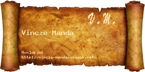 Vincze Manda névjegykártya