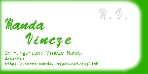 manda vincze business card